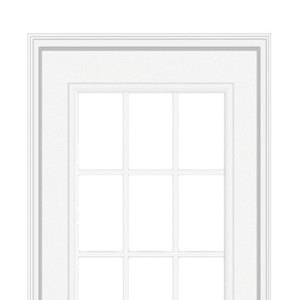 White 9 Lite Door